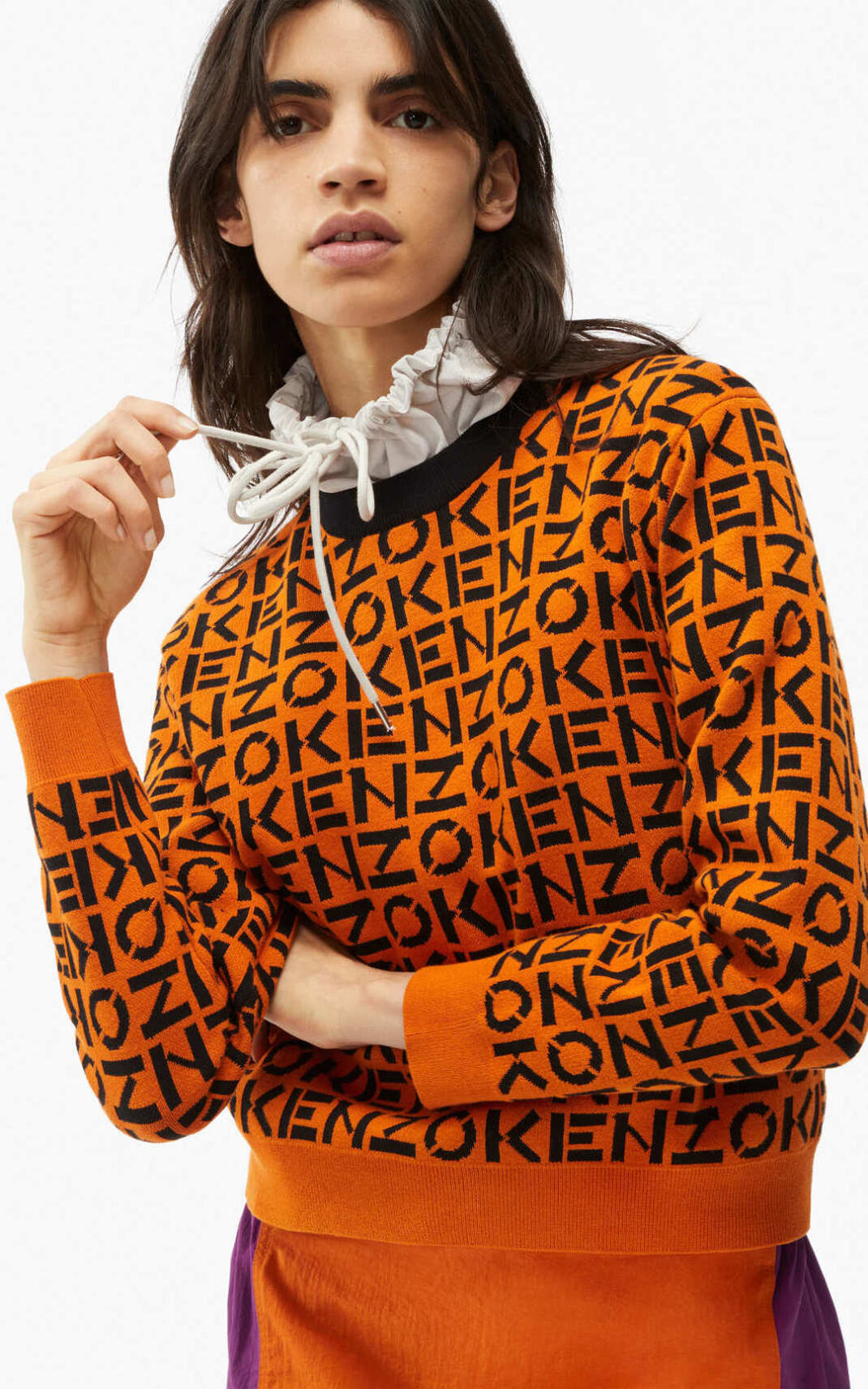 Kenzo Sport monogram Stickad Tröja Dam | 91286-SDTH